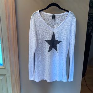 Troo White Burnout Top